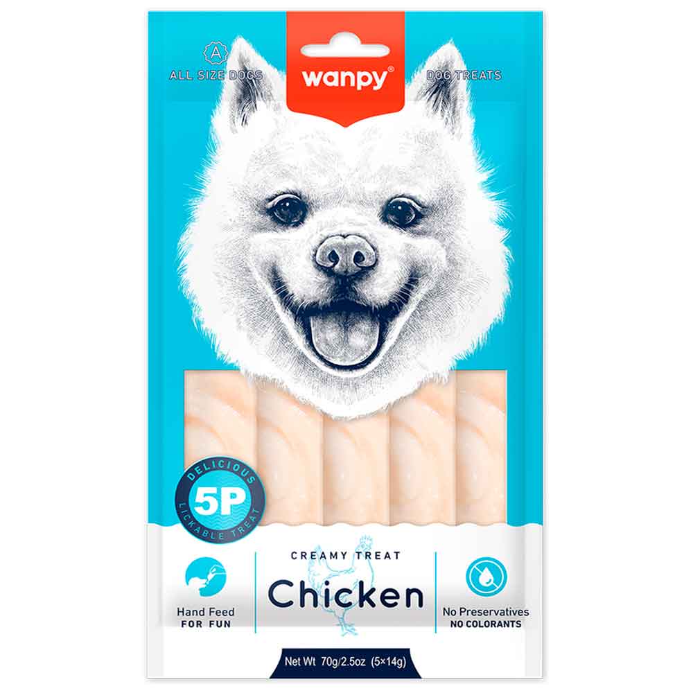 Wanpy Köpek Ödül Maması Tavuklu 5x14 Gr